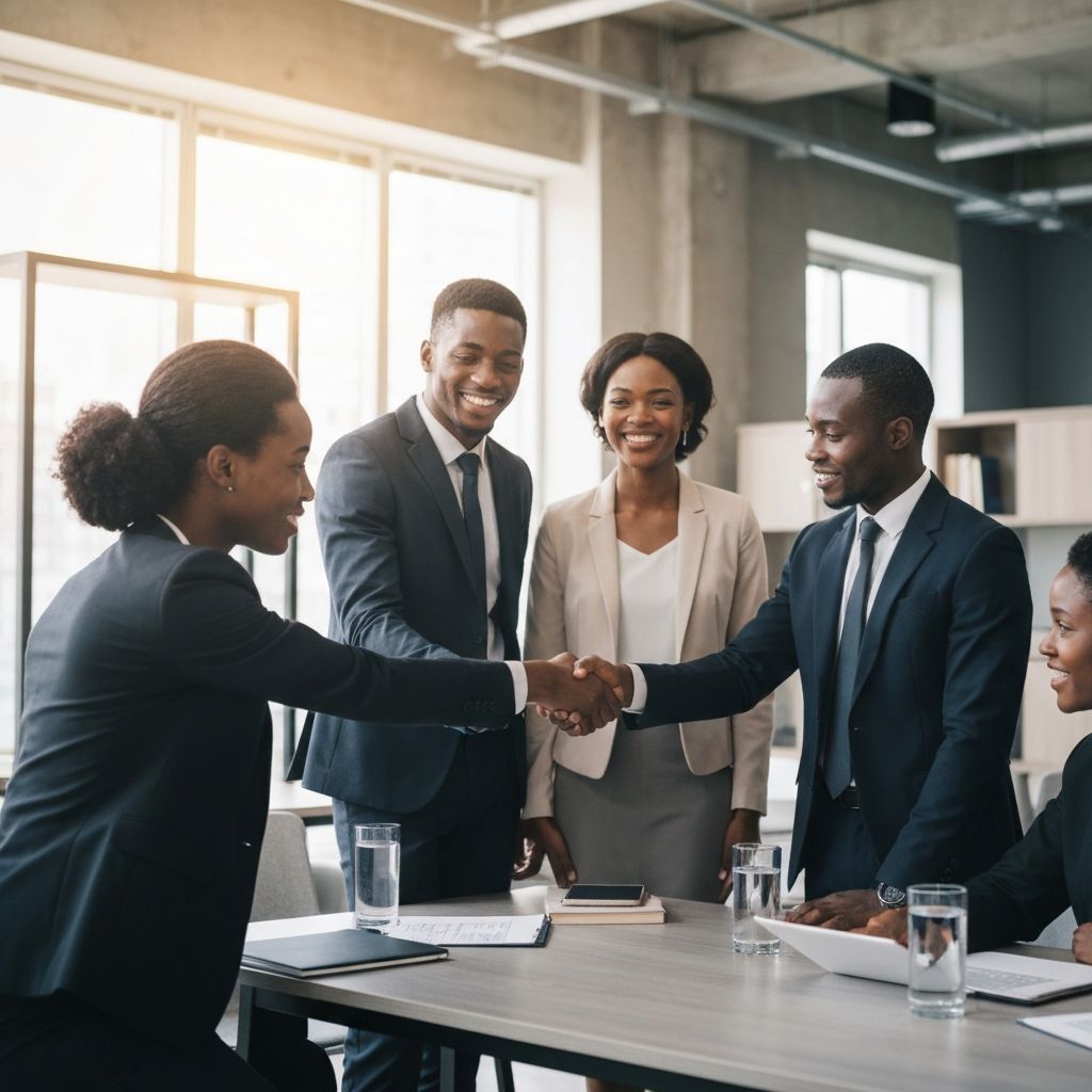 Business professionals in meeting